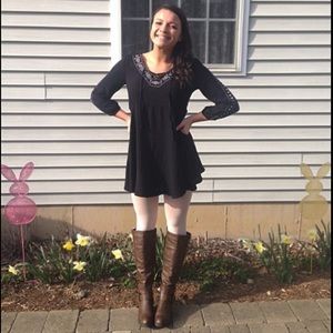 Black 3/4 Sleeve Dress